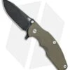 Hinderer Knives Jurassic Frame Lock Knife OD Green G-10 (Battle BLK) -Benchmadess Zone Hinderer Knives Jurassic FL OD Green G 10 Battle Black BHQ 108786 jr