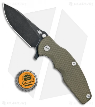 Hinderer Knives Jurassic Frame Lock Knife OD Green G-10 (Battle BLK) 6 Hinderer Knives Jurassic Frame Lock Knife OD Green G-10 (Battle BLK) - Image 4