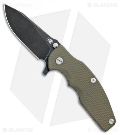 Hinderer Knives Jurassic Frame Lock Knife OD Green G-10 (Battle BLK) 3 Hinderer Knives Jurassic Frame Lock Knife OD Green G-10 (Battle BLK)
