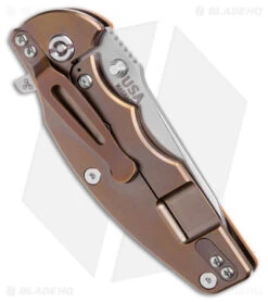 Hinderer Knives Jurassic Frame Lock Knife Orange G-10 SW Bronze (3.25" SW) -Benchmadess Zone Hinderer Knives Jurassic FL Orange G 10 SW Bronze SW BHQ 180191 jr side