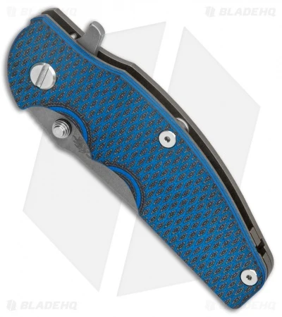 Hinderer Knives Jurassic Frame Lock Knife Textured Blue/Bronze Ti (3.5" WF) 4 Hinderer Knives Jurassic Frame Lock Knife Textured Blue/Bronze Ti (3.5" WF) - Image 2