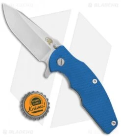 Hinderer Knives Jurassic Frame Lock Knife Textured Blue (3.5" SW) -Benchmadess Zone Hinderer Knives Jurassic FL Textured Blue SW SW BHQ 134882 jr bottlecap