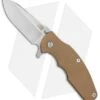 Hinderer Knives Jurassic Frame Lock Knife Textured Coyote/Bronze (3.5" SW) -Benchmadess Zone Hinderer Knives Jurassic FL Textured Coyote Bronze SW SW BHQ 134881 jr
