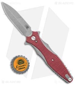 Hinderer Knives Maxiumus Bayonet Flipper Knife Red G-10 (3.5" Working) -Benchmadess Zone Hinderer Knives Maximus Bayo Red G 10 Working Finish BHQ 174365 jr bottlecap