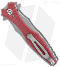 Hinderer Knives Maxiumus Bayonet Flipper Knife Red G-10 (3.5" Working) -Benchmadess Zone Hinderer Knives Maximus Bayo Red G 10 Working Finish BHQ 174365 jr side