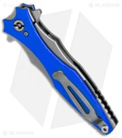 Hinderer Knives Maximus Bayonet Flipper Knife Blue G-10 (3.5" Stonewash) -Benchmadess Zone Hinderer Knives Maximus Bayonet Flipper Blue G 10 SW BHQ 81913 jr side