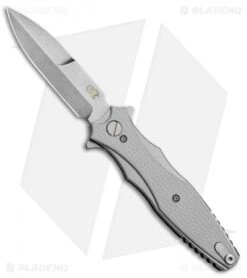 Hinderer Knives Maximus Bayonet Flipper Knife Gray G-10 (3.5" Stonewash)