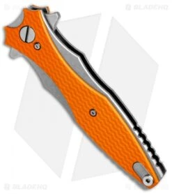 Hinderer Knives Maximus Bayonet Flipper Knife Orange G-10 (3.5" Stonewash) -Benchmadess Zone Hinderer Knives Maximus Bayonet Flipper Orange G 10 SW BHQ 81911 jr spine