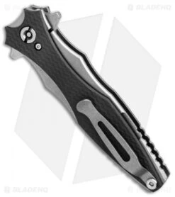 Hinderer Knives Maximus Dagger Flipper Knife Black G-10 (3.5" Stonewash) -Benchmadess Zone Hinderer Knives Maximus Dagger Black G10 SW BHQ 87162 er side