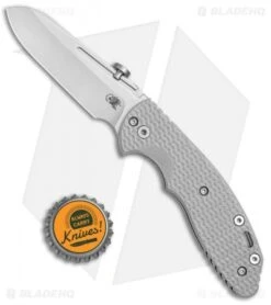 Hinderer Knives XM Slippy Sheepsfoot Slip Joint Knife Gray G-10 (3" Stonewash) -Benchmadess Zone Hinderer Knives Slippy XM 18 Sheepsfoot Slip Joint Gray G 10 SW BHQ 77303 jr bottlecap