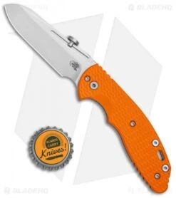 Hinderer Knives XM Slippy Sheepsfoot Slip Joint Knife Orange G-10 (3" Stonewash) -Benchmadess Zone Hinderer Knives Slippy XM 18 Sheepsfoot Slip Joint Orange G 10 SW BHQ 77302 jr bottlecap