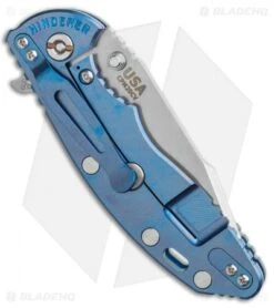 Hinderer Knives XM-18 Harpoon Spanto Knife Translucent G10 (3.5" SW) -Benchmadess Zone Hinderer Knives XM 18 3 5 Harpoon Spanto Knife Translucent Blue SW CPM20CV SW BHQ 115771LS Side