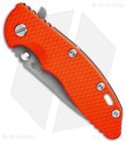 Hinderer Knives XM-18 3.5 Spearpoint Knife Bronze/Orange G-10 (Working) -Benchmadess Zone Hinderer Knives XM 18 3 Spearpoint knife Bronze Orange G 10 working BHQ 137594 td spine