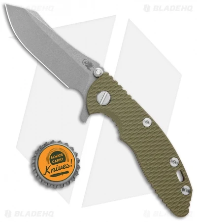 Hinderer Knives XM-18 3.0 Skinner Frame Lock OD Green Battle Bronze (Working) 6 Hinderer Knives XM-18 3.0 Skinner Frame Lock OD Green Battle Bronze (Working) - Image 4