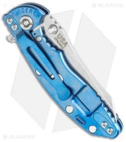 Hinderer Knives XM-18 3.0 Skinner Tri-Way Knife Black G-10 / SW Blue Frame (SW) -Benchmadess Zone Hinderer Knives XM 18 3.0 Skinner Tri Way Black G 10 Blue SW BHQ 122283 jr side