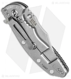 Hinderer Knives XM-18 3.5 Bowie Frame Lock Knife Black G-10 (Stonewash) -Benchmadess Zone Hinderer Knives XM 18 3.5 Bowie FL Black G 10 SW BHQ 33573 jr side