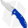 Hinderer Knives XM-18 3.5 Bowie Frame Lock Knife Blue G-10 (Stonewash)