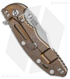 Hinderer Knives XM-18 3.5 Bowie Frame Lock Knife Green/Black G-10 (Stonewash) -Benchmadess Zone Hinderer Knives XM 18 3.5 Bowie Frame Lock Knife Green Black G 10 Stonewash BHQ 117624 LS Side