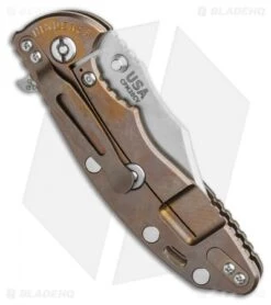 Hinderer Knives XM-18 3.5 Bowie Frame Lock Knife OD Green/Black G-10 (Stonewash) -Benchmadess Zone Hinderer Knives XM 18 3.5 Bowie Frame Lock Knife OD Green Black G 10 Stonewash BHQ 117621 LS Side