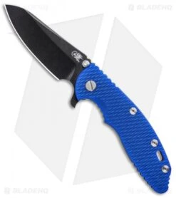 Hinderer Knives XM-18 3.5 Gen 6 Sheepsfoot Knife Blue G-10 (Battle Black)
