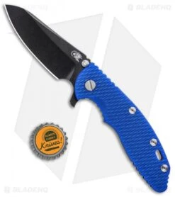 Hinderer Knives XM-18 3.5 Gen 6 Sheepsfoot Knife Blue G-10 (Battle Black) -Benchmadess Zone Hinderer Knives XM 18 3.5 Gen 6 Sheepsfoot Flipper Blue G 10 Battle Black BHQ 95180 jr bottlecap