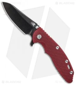 Hinderer Knives XM-18 3.5 Gen 6 Sheepsfoot Knife Red G-10 (Battle Black)