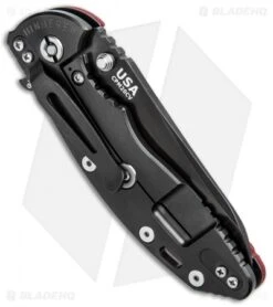 Hinderer Knives XM-18 3.5 Gen 6 Sheepsfoot Knife Red G-10 (Battle Black) -Benchmadess Zone Hinderer Knives XM 18 3.5 Gen 6 Sheepsfoot Flipper Red G 10 Battle Black BHQ 95181 jr side