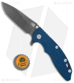 Hinderer Knives XM-18 3.5 Slicer Knife Black/Blue G-10 (3.5" Black SW) -Benchmadess Zone Hinderer Knives XM 18 3.5 Gen 6 Skinny Slicer Blue Black G 10 Black SW BHQ 135668 jr bottlecap