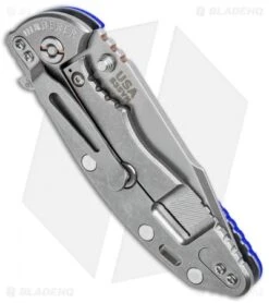 Hinderer Knives XM-18 3.5 Gen 6 Harpoon Spanto Blue G-10 (Stonewash) -Benchmadess Zone Hinderer Knives XM 18 3.5 Harpoon Spanto Blue G 10 SW BHQ 96775 jr side