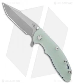 Hinderer Knives XM-18 3.5 Harpoon Spanto Knife Battle Blue Translucent G-10 (WF)