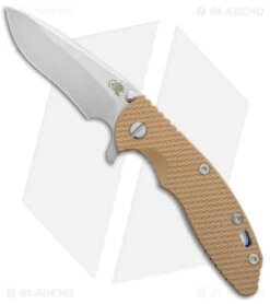 Hinderer Knives XM-18 3.5 Recurve Flipper Knife Coyote Brown G10 Blue Ano(3.5SW)