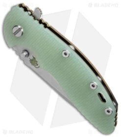 Benchmadess Zone -Benchmadess Zone Hinderer Knives XM 18 3.5 Recurve Flipper Translucent Green G 10 Bronze Ano SW BHQ 139147 jr spine