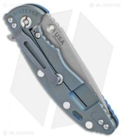 Hinderer Knives XM-18 3.5 Spear Point Knife Blue G10/Battle Blue (Working) -Benchmadess Zone Hinderer Knives XM 18 3.5 SP Blue G 10 Working Finish BHQ 108878 jr side