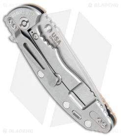 Hinderer Knives XM-18 3.5 Spear Point Flipper Coyote Brown G-10 (Stonewash) -Benchmadess Zone Hinderer Knives XM 18 3.5 SP Coyote Borwn G 10 SW BHQ 35650 jr side