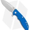 Hinderer Knives XM-18 3.5 Spear Point Flipper Knife Blue G-10 (3.5" Stonewash) -Benchmadess Zone Hinderer Knives XM 18 3.5 SP Flipper Blue G 10 SW BHQ 177524 jr