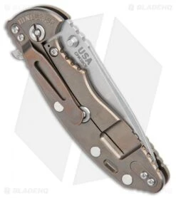 Hinderer Knives XM-18 3.5" Spear Point Knife OD Green G-10 Bronze (Stonewash) -Benchmadess Zone Hinderer Knives XM 18 3.5 SP OD Green G 10 Bronze SW BHQ 108818 jr side