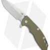 Hinderer Knives XM-18 3.5 Spear Point Flipper Knife OD Green G-10(3.5 Stonewash)