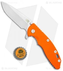 Hinderer Knives XM-18 Spear Point Flipper Orange G-10/Blue Ti (3.5 Stonewash) -Benchmadess Zone Hinderer Knives XM 18 3.5 SP Orange G 10 Blue Ti SW BHQ 108869 jr bottlecap