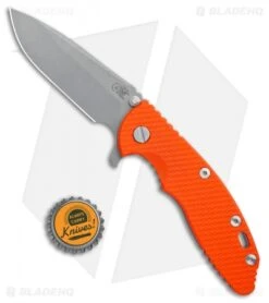 Hinderer Knives XM-18 3.5 Spear Point Knife Orange G10 (Working Finish) -Benchmadess Zone Hinderer Knives XM 18 3.5 SP Orange G 10 Working Finish BHQ 108881 jr bottlecap