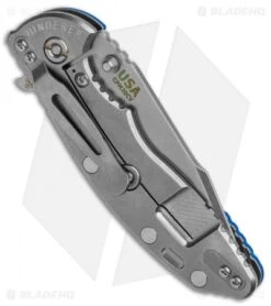 Hinderer Knives XM-18 Skinny Gen 6 Harpoon Spanto Knife Blue G-10 (3.5" SW) -Benchmadess Zone Hinderer Knives XM 18 3.5 Skinny Harpoon Spanto Blue G 10 SW BHQ 125456 jr side