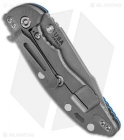 Hinderer Knives XM-18 3.5 Skinny Harpoon Spanto Knife Blue G-10 (Working) -Benchmadess Zone Hinderer Knives XM 18 3.5 Skinny Harpoon Spanto Blue G 10 Working BHQ 125386 jr side