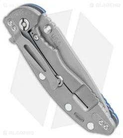 Hinderer Knives XM-18 3.5" Spanto Knife Blue/Black G-10 (3.5 Working 20CV) -Benchmadess Zone Hinderer Knives XM 18 3.5 Spanto Black Blue G 10 Working BHQ 107381 jr side