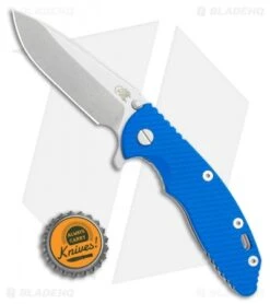Hinderer Knives XM-18 3.5 Spear Point Flipper Knife Blue G-10 (Stonewash) -Benchmadess Zone Hinderer Knives XM 18 3.5 Spear Point Flipper Knife Blue G 10 Stonewash BHQ 31218 LS Bottlecap
