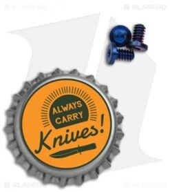 Benchmadess Zone -Benchmadess Zone Hinderer Knives XM 18 3.5in Handle Screws Set SW Blue BHQ 134889 jr bottlecap