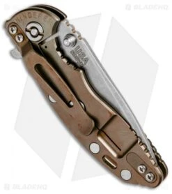 Hinderer Knives XM-18 3.0 Spanto Knife Black G-10/Bronze Ti (Stonewash) -Benchmadess Zone Hinderer Knives XM 18 Black G 10 Bronze Ano SW BHQ 74075 jr side