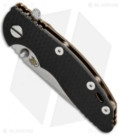 Hinderer Knives XM-18 3.0 Gen 6 Spear Point Flipper Blk G-10/Bronze Ti (SW) -Benchmadess Zone Hinderer Knives XM 18 Gen 6 SP Black G 10 Bronze Ti SW K1081SGS00 BHQ 91054 jr spine