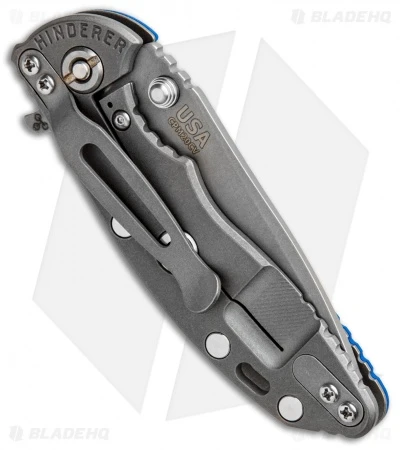 Hinderer Knives XM-18 3.0 Gen 6 Spear Point Flipper Knife Blue G-10 (Working) 5 Hinderer Knives XM-18 3.0 Gen 6 Spear Point Flipper Knife Blue G-10 (Working) - Image 3