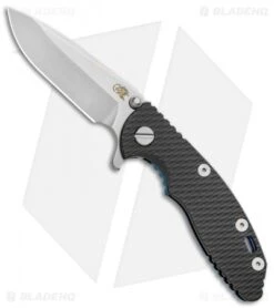Hinderer Knives XM-18 3.0 Gen 6 Spear Point Flipper Knife Grey G-10/Blue Ti (SW)