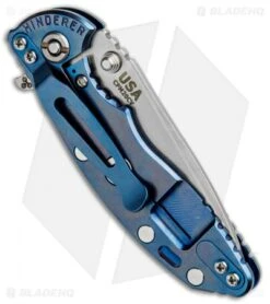 Hinderer Knives XM-18 3.0 Gen 6 Spear Point Flipper Knife Jade G-10/Blue Ti (SW) -Benchmadess Zone Hinderer Knives XM 18 Gen 6 SP Jade G 10 Blue Ti SW K1081SGS00 BHQ 91052 jr side