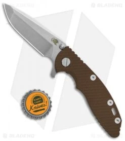 Hinderer Knives XM-18 3.0 Gen 6 Spanto Knife Flat Dark Earth G-10 (Stonewash) -Benchmadess Zone Hinderer Knives XM 18 Gen 6 Spanto FDE G 10 SW K1001SGS00 BHQ 89397 jr bottlecap